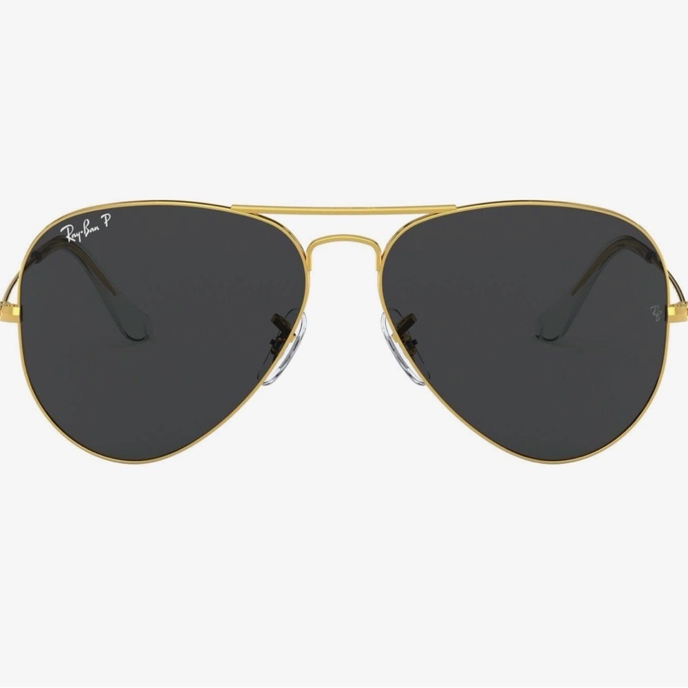Ray-Ban Classic Gold Aviator Sunglasses with polarized lens